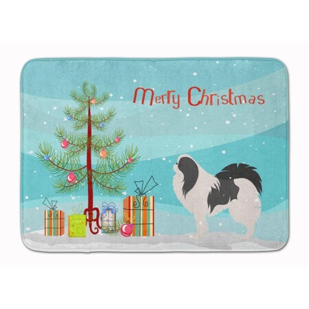 Carolines Treasures Japanese Chin Merry Christmas Tree Machine Washable Memory Foam Mat BB2955RUG